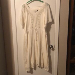 Cream gauze summer dress